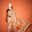 KathaChitra Tussar Silk Saree – Natural Beige with Peacock Motif
