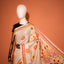 KathaChitra Tussar Silk Saree – Natural Beige with Peacock Motif