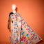 KathaChitra Tussar Silk Saree – Natural Beige with Folk Dancer Motif