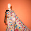KathaChitra Tussar Silk Saree – Natural Beige with Folk Dancer Motif