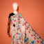 KathaChitra Tussar Silk Saree – Natural Beige with Folk Dancer Motif