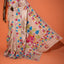 KathaChitra Tussar Silk Saree – Natural Beige with Folk Dancer Motif