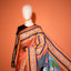 KathaChitra Tussar Silk Saree – Terracotta Orange with Lotus & Swan Motif