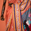 KathaChitra Tussar Silk Saree – Terracotta Orange with Lotus & Swan Motif