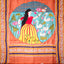 KathaChitra Tussar Silk Saree – Terracotta Orange with Lotus & Swan Motif