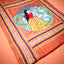 KathaChitra Tussar Silk Saree – Terracotta Orange with Lotus & Swan Motif