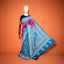 KathaChitra Tussar Silk Saree – Magenta & Turquoise with Floral Jaal