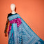 KathaChitra Tussar Silk Saree – Magenta & Turquoise with Floral Jaal