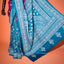 KathaChitra Tussar Silk Saree – Magenta & Turquoise with Floral Jaal