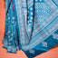 KathaChitra Tussar Silk Saree – Magenta & Turquoise with Floral Jaal