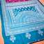 KathaChitra Tussar Silk Saree – Magenta & Turquoise with Floral Jaal