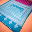 KathaChitra Tussar Silk Saree – Magenta & Turquoise with Floral Jaal