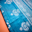 KathaChitra Tussar Silk Saree – Magenta & Turquoise with Floral Jaal