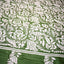 KathaChitra Tussar Silk Saree – Olive Green with White Floral Jaal