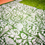 KathaChitra Tussar Silk Saree – Olive Green with White Floral Jaal