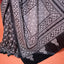KathaChitra Tussar Silk Saree – Deep Maroon & Charcoal with Geometric Floral Jaal