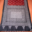 KathaChitra Tussar Silk Saree – Deep Maroon & Charcoal with Geometric Floral Jaal