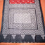 KathaChitra Tussar Silk Saree – Deep Maroon & Charcoal with Geometric Floral Jaal