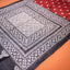 KathaChitra Tussar Silk Saree – Deep Maroon & Charcoal with Geometric Floral Jaal
