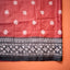KathaChitra Tussar Silk Saree – Deep Maroon & Charcoal with Geometric Floral Jaal