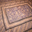 KathaChitra Tussar Silk Saree – Natural Beige with Indigo Ornamental Jaal