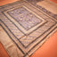 KathaChitra Tussar Silk Saree – Natural Beige with Indigo Ornamental Jaal