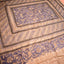 KathaChitra Tussar Silk Saree – Natural Beige with Indigo Ornamental Jaal