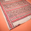 KathaChitra Tussar Silk Saree – Ivory Beige with Crimson Floral Vines