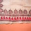 KathaChitra Tussar Silk Saree – Ivory Beige with Crimson Floral Vines