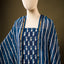 Neel Pushpa Chanderi Silk 3 Piece Unstitched Suit Set – Indigo Blue & Mustard Yellow | PRE-ORDER