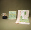 Bela Maheshwari Silk Unstitched Suit Set – Ivory White, Sage Green & Soft Yellow
