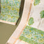 Bela Maheshwari Silk Unstitched Suit Set – Ivory White, Sage Green & Soft Yellow