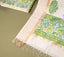 Bela Maheshwari Silk Unstitched Suit Set – Ivory White, Sage Green & Soft Yellow
