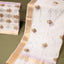 Bela Maheshwari Silk Unstitched Suit Set – Ivory White, Lilac & Soft Gold