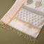 Bela Maheshwari Silk Unstitched Suit Set – Ivory White & Soft Gold
