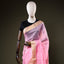 Light Pink Chanderi Silk Saree – Gold Zari Border