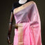 Light Pink Chanderi Silk Saree – Gold Zari Border