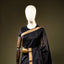 Black Chanderi Silk Saree – Gold Zari Border