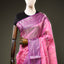Rose Pink Pure Chanderi Silk Saree – Purple & Silver Zari Border