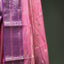 Rose Pink Pure Chanderi Silk Saree – Purple & Silver Zari Border