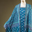Neel Pushpa Chanderi Silk 3-Piece Suit Set – Teal Blue