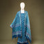 Neel Pushpa Chanderi Silk 3-Piece Suit Set – Teal Blue