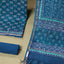 Neel Pushpa Chanderi Silk 3-Piece Suit Set – Teal Blue