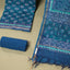 Neel Pushpa Chanderi Silk 3-Piece Suit Set – Teal Blue