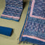 Neel Pushpa Chanderi Silk 3-Piece Suit Set – Indigo Blue & Pink