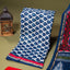 Neel Pushpa Chanderi Silk 3-Piece Suit Set – Indigo Blue & Red