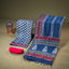Neel Pushpa Chanderi Silk 3-Piece Suit Set – Indigo Blue & Red