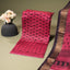 Rang Maheshwari Silk Bagh Print Unstitched Suit Set – Raspberry Pink & Black