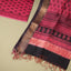 Rang Maheshwari Silk Bagh Print Unstitched Suit Set – Raspberry Pink & Black