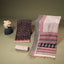 Rang Bagh Maheshwari Silk 3-Piece Suit Set – Black, Ivory White & Crimson Red